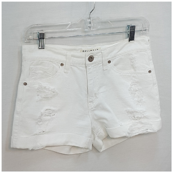 BULLHEAD DENIM BOYFRIEND, Destroyed Shorts, size 3 - Picture 2 of 8
